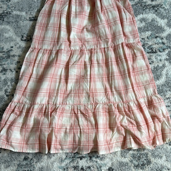 Polo Ralph Lauren Cream and Pink Plaid Cotton Dobby Dress - Picture 3 of 11